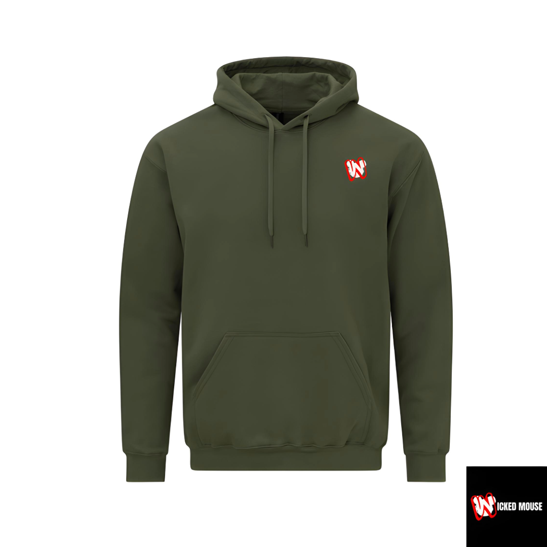 Wicked Mouse Clothing - Cargo Green Casual Unisex Hoodie