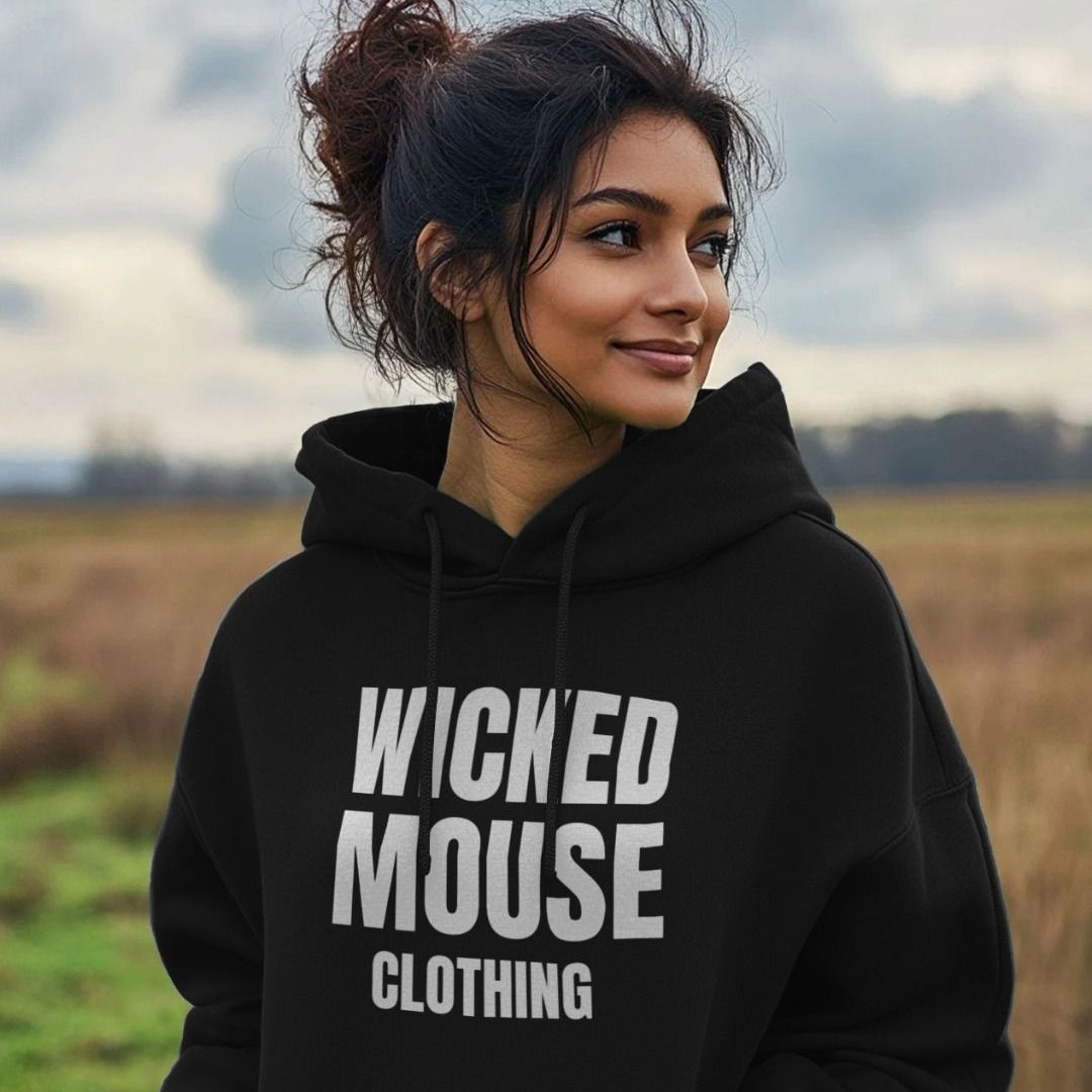 Wicked Mouse Bold Logo Black Hoodie