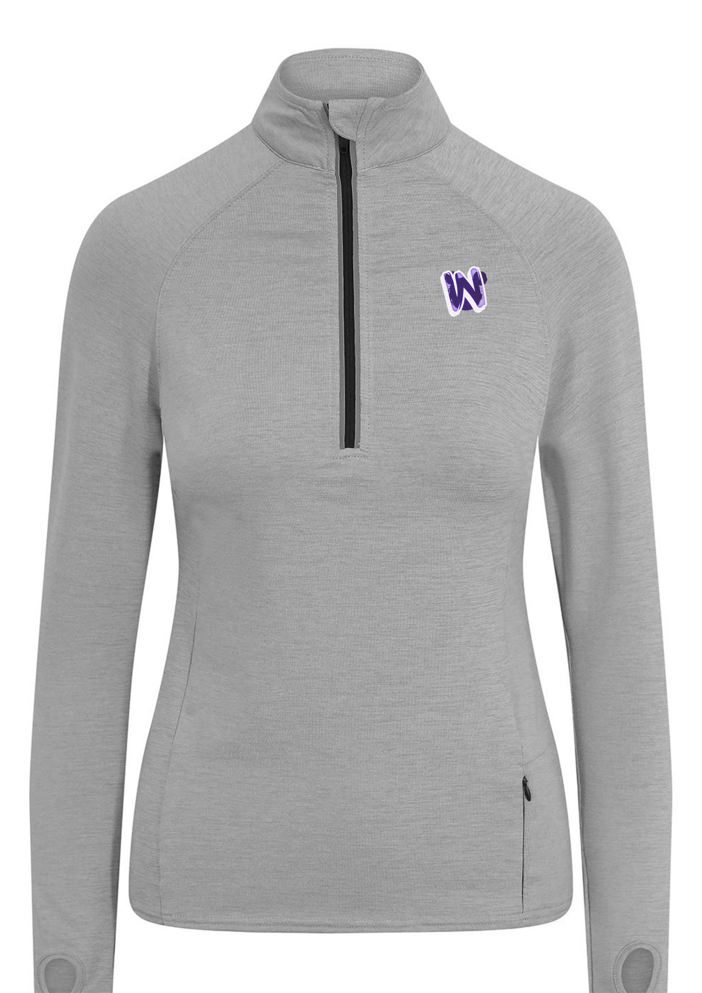 Wicked Mouse Woman's Activewear - Cool Flex long half-zip top